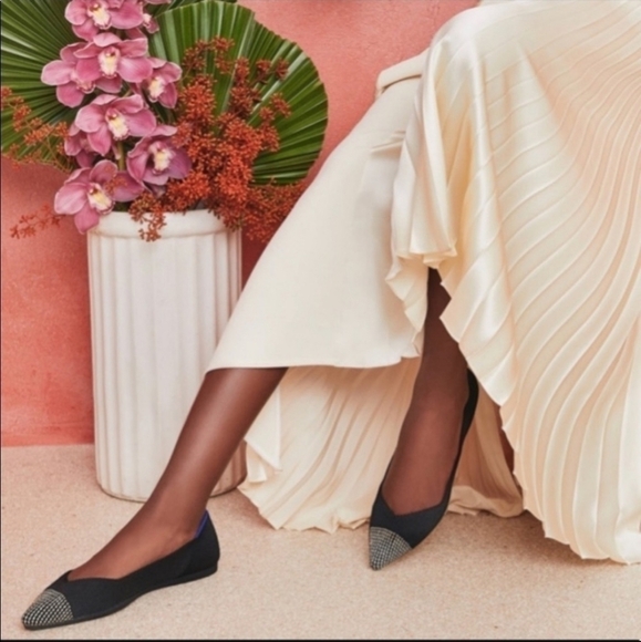 Rothy’s Womens Licorice Pointed Retired Toe Flats Loafer Ballet shoes sz 10 - Picture 1 of 16